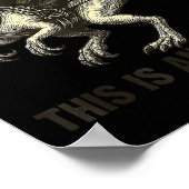 This Is An Outrage Funny Princess Cat Riding Dinos ポスター (角)