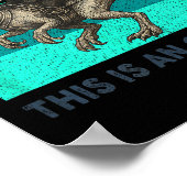 This Is An Outrage Funny Princess Cat Riding Dinos ポスター (角)