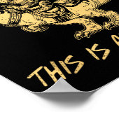 This Is An Outrage Funny Princess Cat Riding Dinos ポスター (角)