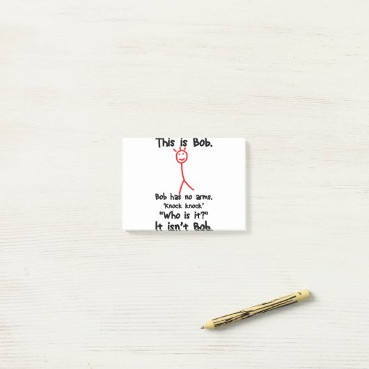 This is Bob - Knock Knock Jokes - Bob Jokes Memes ポストイット (デスク上)