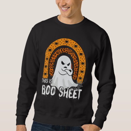 This is boo sheet ghost retro halloween costume me スウェットシャツ (正面)