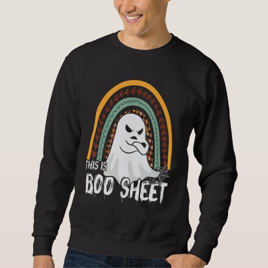 This is boo sheet ghost retro halloween costume me スウェットシャツ (正面)