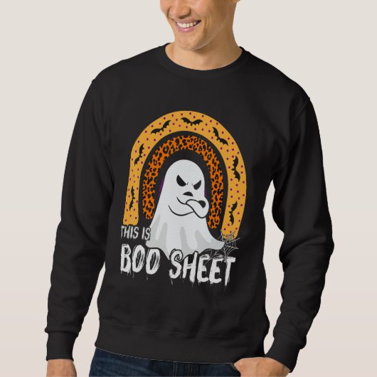 This is boo sheet ghost retro halloween costume me スウェットシャツ (正面)