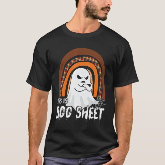 This is boo sheet ghost retro halloween costume me tシャツ (正面)