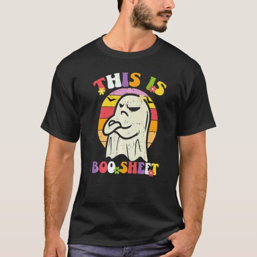 This Is Boo Sheet Ghost Retro Halloween Costume Tシャツ (正面)