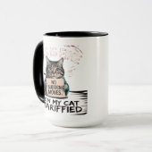 This Is Fine Cat – ホリデーミームにちょっとしたスパイスを追加 🎁🐾 マグカップ (正面左)
