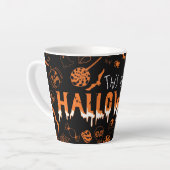 "This is Halloween – Spooky Style for the Bold🎃" カフェラテマグ (左アングル)