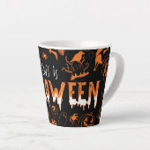 "This is Halloween – Spooky Style for the Bold🎃" カフェラテマグ (右アングル)