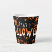 "This is Halloween – Spooky Style for the Bold🎃" カフェラテマグ (正面)
