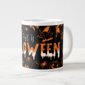 "This is Halloween – Spooky Style for the Bold🎃" ジャンボコーヒーマグカップ (正面右)