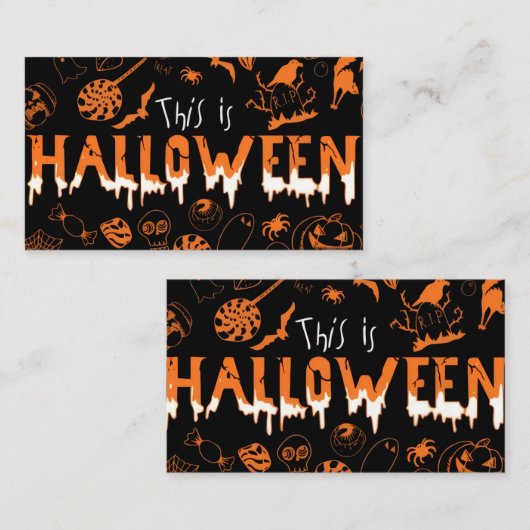 "This is Halloween – Spooky Style for the Bold🎃" 名刺 (正面/裏面)