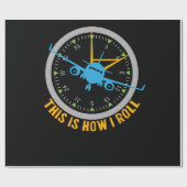 This Is How I Roll Airplane Pilot Shirt Aviation ラッピングペーパー (フラット)