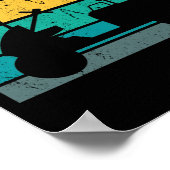 This Is How I Roll Funny Retro Golf Cart Saying ポスター (角)