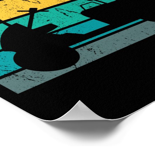 This Is How I Roll Funny Retro Golf Cart Saying ポスター (角)