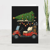 This Is How I Roll Golf Cart Christmas Funny Sport カード (正面)