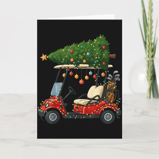 This Is How I Roll Golf Cart Christmas Funny Sport カード (正面)