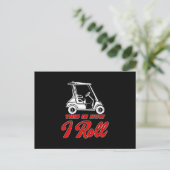 This Is How I Roll Golf Golfing Golf Car Golfer Gi ポストカード (スタンド正面)