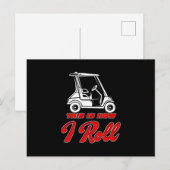 This Is How I Roll Golf Golfing Golf Car Golfer Gi ポストカード (正面/裏面)