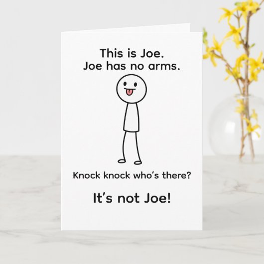 This is Joe funny greeting card カード (黄色い花)