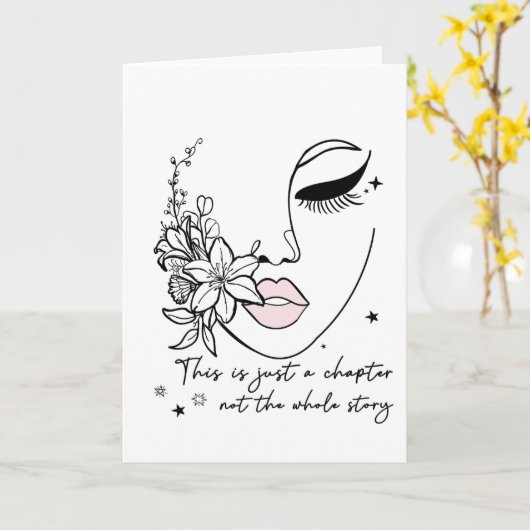 This is Just a Chapter Positive Quote  カード (黄色い花)