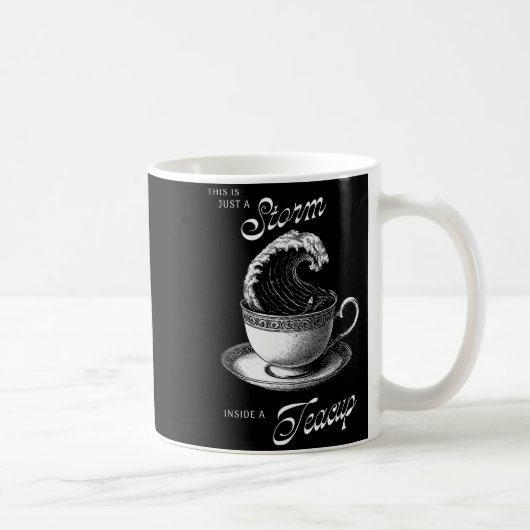 This Is Just A Inside A Teacup Funny Tea Lover Vin コーヒーマグカップ (右)