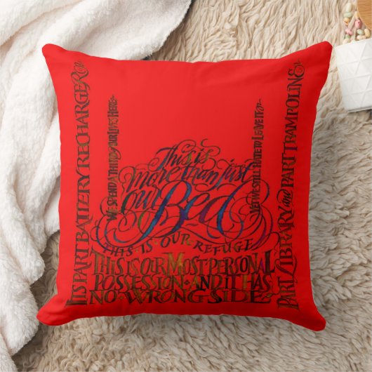 This Is More Than Just Our Bed Quote Throw Pillow クッション (ブランケット)