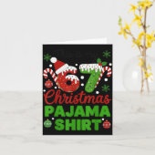 This Is My 67 Christmas Pajama Shirt Funny Six Sev カード (黄色い花)