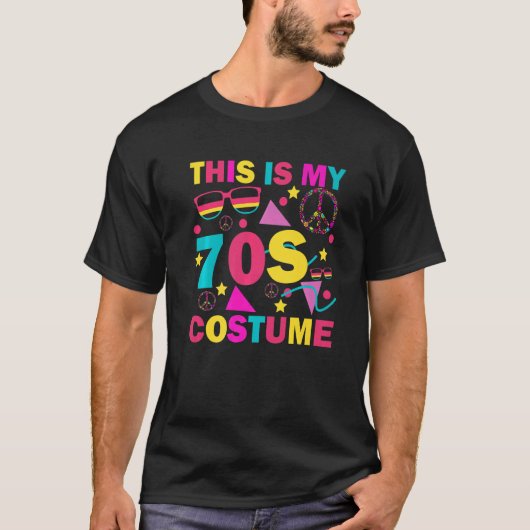 This is My 70s Costume  Groovy Peace Halloween Tシャツ (正面)