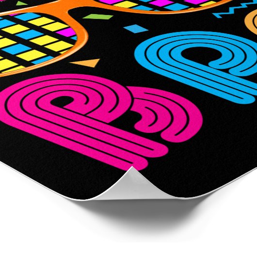 This Is My 80s Bro Neon 80's 90's Party ポスター (角)