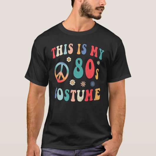 This is My 80s Costume  Groovy Hippie Peace Hallow Tシャツ (正面)