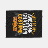 This Is My Awesome Grandpa Costume Halloween Grand フリースブランケット (正面(横))