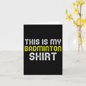 This Is My Badminton Player Funny Cool  カード (黄色い花)