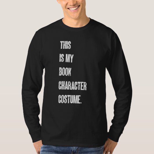 This Is My Book Character Costume Reading Reader B Tシャツ (正面)