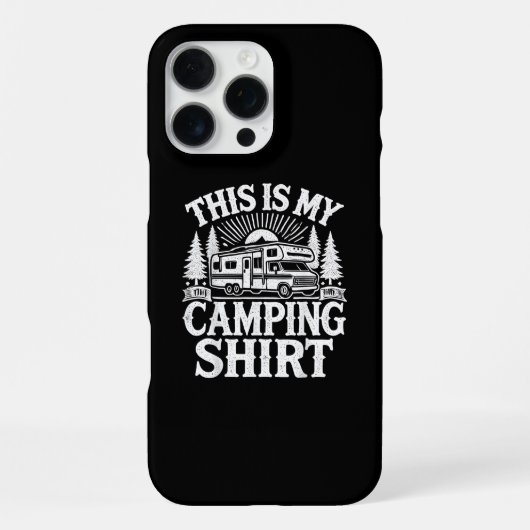 This Is My Camping Funny Camper iPhoneケース (裏面)