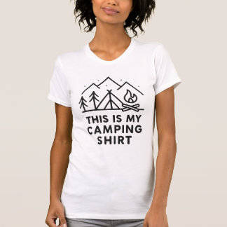 This Is My Camping Shirt Hiking Campfire Camper Tシャツ