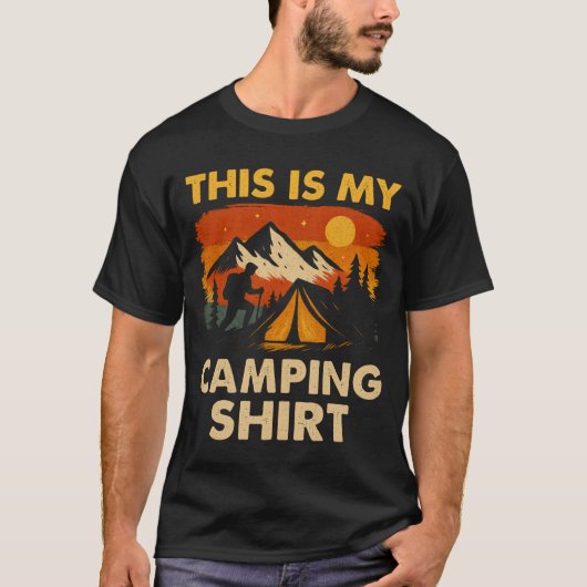 This Is My Camping Shirt Hiking Campfire Camper Tシャツ (正面)