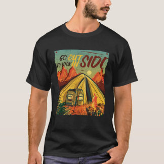 This Is My Camping  Vintage Go Outside Outdoor Cam Tシャツ