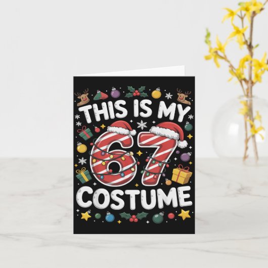 This Is My Christmas 67 Costume Number 6 7 Meme Sa カード (黄色い花)