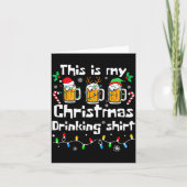 This Is My Christmas Beer Drinking Funny Party Xma カード (正面)