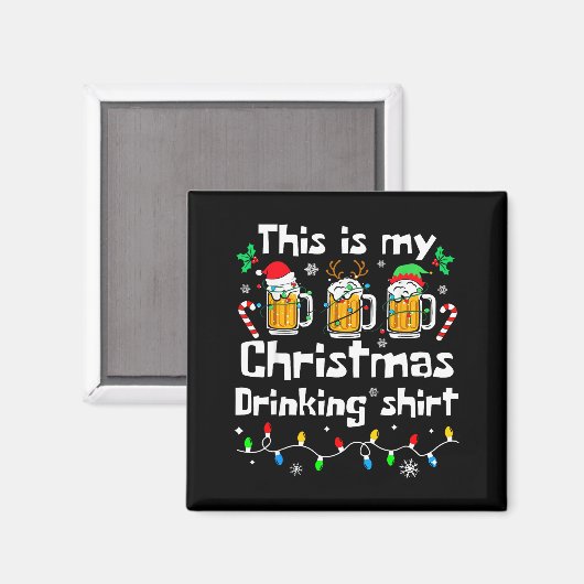 This Is My Christmas Beer Drinking Funny Party Xma マグネット (正面/裏面)