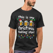 This Is My Christmas Beer Drinking Funny Party Xma Tシャツ (正面)
