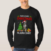 This Is My Christmas Boston Terrier Dog Pajama Tシャツ (正面)