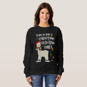This Is My Christmas Llama Pajama Pyjama Top Chris スウェットシャツ (正面フル)