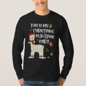 This Is My Christmas Llama Pajama Pyjama Top Chris Tシャツ (正面)