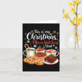 This Is My Christmas Movie Watching Design  カード (黄色い花)