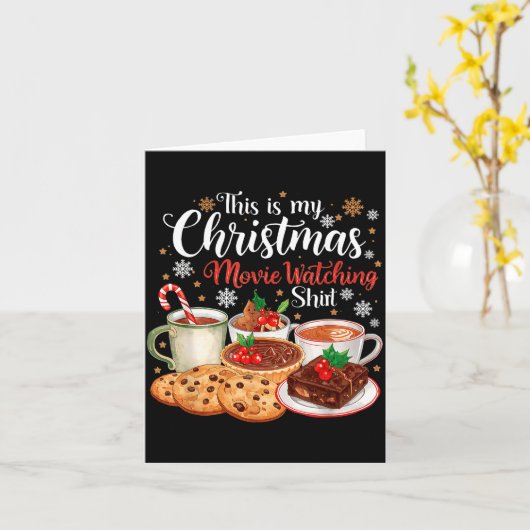 This Is My Christmas Movie Watching Design  カード (黄色い花)