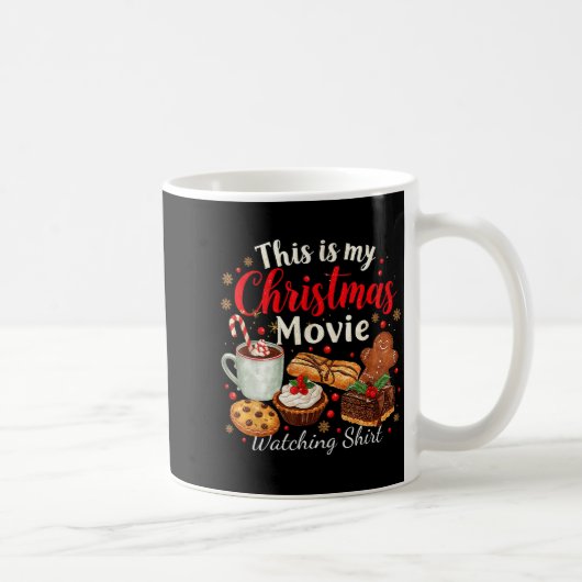 This Is My Christmas Movie Watching Design コーヒーマグカップ (右)