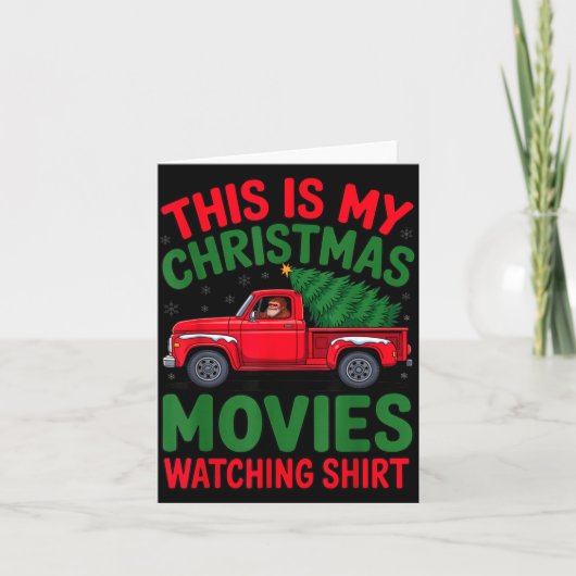 This Is My Christmas Movie Watching Shirt Bigfoot  カード (正面)