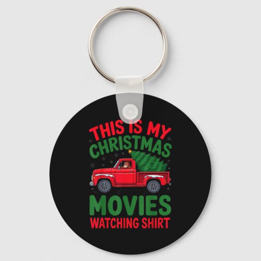 This Is My Christmas Movie Watching Shirt Bigfoot  キーホルダー (正面)