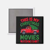 This Is My Christmas Movie Watching Shirt Bigfoot  マグネット (正面/裏面)